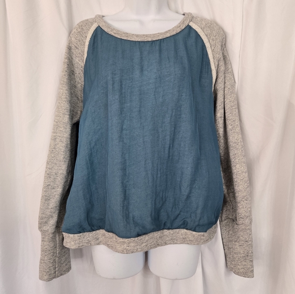 Sundance Knit /Silk Blue/ Gray Long Sleeve Sweater - Picture 1 of 6